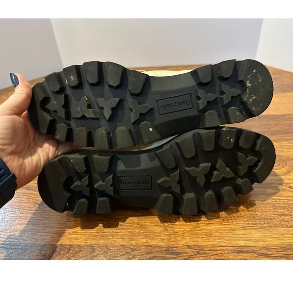 Franco Sarto Women's Balin Faux Leather Lug Sole Loafers Cream Patent Size 10 - Picture 7 of 9